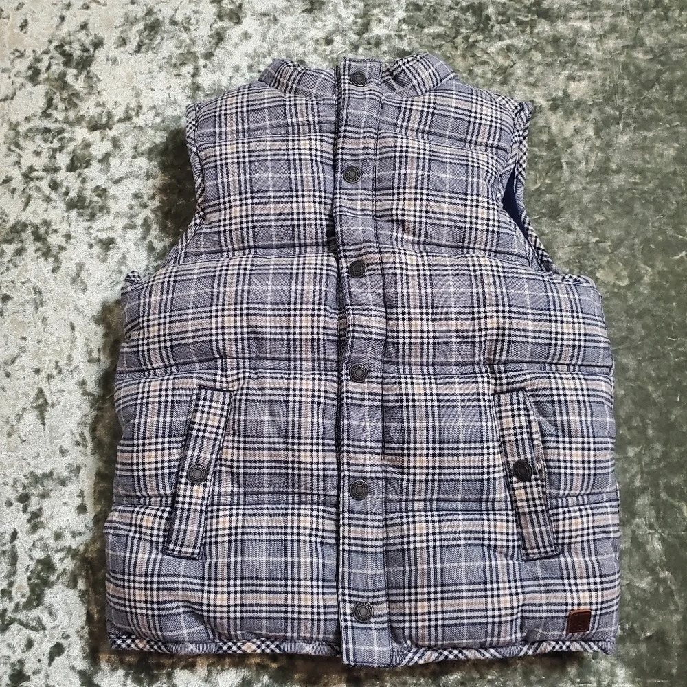 Janie & Jack Plaid Puffer Vest
